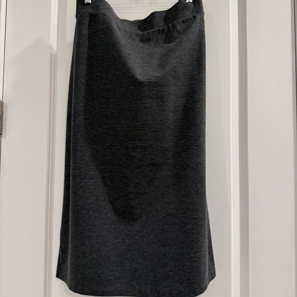 CHRISTINA ERLICH GREY PONTE PENCIL SKIRT